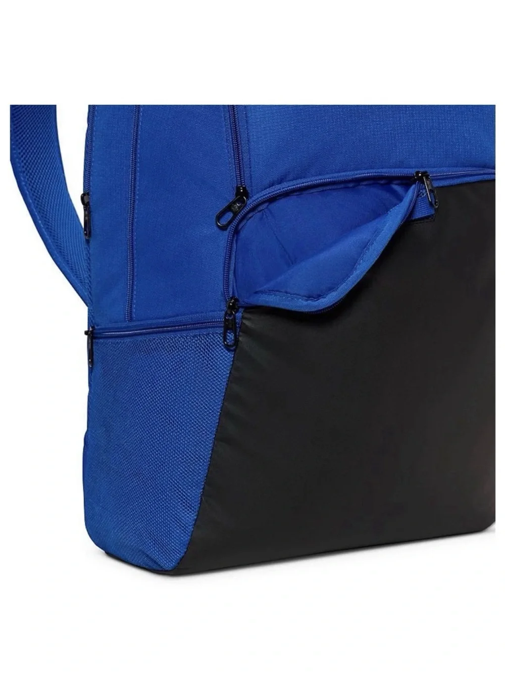 Nike Blue and Black Men's Backpack with White Swoosh